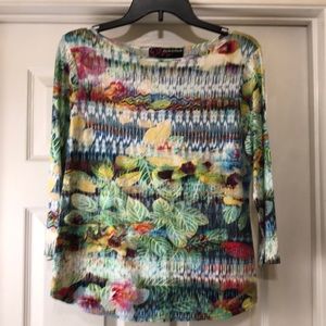 Peck and Peck, floral printed top, medium